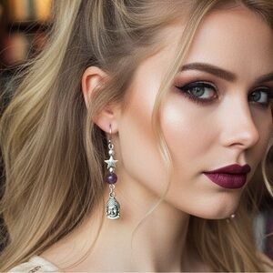 5 For $25💫Long Silver Plated Buddha Dangles